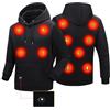 Sentasi Felpa con cappuccio riscaldata per uomo e donna, giacca elettrica riscaldata, con cappuccio, 11 zone di riscaldamento con cappuccio, invernale, calda, Nero , S