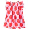 JiAmy Vestito da festa per bambine a trapezio con maniche svolazzanti scollo rotondo vintage elegante estivo casual abiti per bambini per 2-7 anni, Rosso, 2-3 Anni