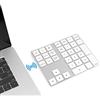 Yeemie Tastierino Numerico Bluetooth in Alluminio, 34 Tasti Esterni, Tastiera Scorciatoia per iMac, iOS Air, PRO e Mac Mini, D'argento