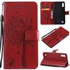 Fatcatparadise Cover per Samsung Galaxy A10/M10, Custodia Samsung A10/M10, Custodia Portafoglio a Libro in Pelle Flip Cover e TPU Silicone con Funzione Supporto Chiusura Magnetica (Rosso)
