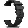 YLK 22mm Cinturino Compatibile con Amazfit GTR 3/3 Pro/Amazfit GTR 2/2e/Amazfit GTR 47 mm per Amazfit Stratos 2/3/Pace/Zepp Z, Silicone Cinturino per Xiaomi Mi Watch/S1/S1 Active (Nero)