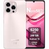DOOGEE Note58 Pro Smartphone 4G Android 15, 32GB RAM + 256GB ROM, 6250mAh, Display 6.75 Pollici HD+ 90Hz, AI Camera 16MP, Octa-Core, Dual SIM, NFC, Telefono Cellulare Unlock, 2025, Oro