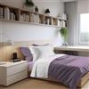 PENSIERI DELICATI Completo Letto Singolo in Percalle 100% Cotone, Completo 160x300 Comprensivo di Lenzuolo Sotto, Lenzuolo Sopra e 1 Federa a due Volant, Made in Italy, Fantasia Goccia Rosa