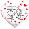 Colorfamily Cuscino SanValentino Personalizzabile a Cuore con nome Voglio stare con te solo due volte: adesso è per sempre Innamorati Amore Love