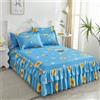 Morbuy 3 Pezzi Set Gonna da Letto per Singolo Matrimoniale e Una Piazza e Mezza Elasticizzata Copriletto con Volant Coprirete per Letto Lenzuola con 2 Federe (100x200cm,Girasole)