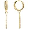 LUXENTER Orecchini Remin rifiniti in oro 18k, Pequeño, Metallo, Zirconia cubica