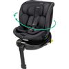 Bebeconfort RevolveFix Plus 360 i-Size, Girevole 360 Gradi, Seggiolino Auto 0-36 Kg, 0-12 Anni, ISOFIX, Seggiolino Reclinabile 8 Posizioni, 12 Posizioni Poggiatesta, Tessuti Traspiranti, Nero Completo