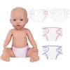 Aolso Bavaglini e Pannolini per Bambole, Set di 4 Accessori per Bambole Bavaglini e Pannolini in Tessuto per Bambole, Lavabile, Riutilizzabile, Idee Regalo per Bambini, Colorato