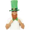 P'TIT CLOWN - 73200 - Cappello a forma di San Patrizio con Barba Rossa Adulto - Accessorio Costume San Patrizio, Eventi sul tema dell'Irlanda
