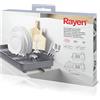 Rayen | Scolapiatti Estensibile | Beccuccio Orientabile | Contenitore Estraibile | Grigio | Misure Esteso: 36x51x9.5 cm | Misure Piegato: 36x32x9.5 cm