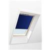 Roto Tenda a Rullo Roto Originale ZRE - Diurna Binario di Guida Argento - Funzionamento Manuale - Per Finestre per Tetti delle Serie Q - Dimensioni 114/118 | 11/11 - Colore del Tessuto Blu