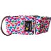 Galguita Amelie, 4 cm di larghezza, taglia L (40-49 cm), collare per cani anti-fuga, cuori