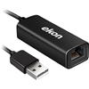 Ekon adattatore USB-A LAN RJ45, femmina maschio, 16 cm, per laptop, Mac, PC