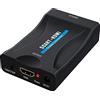 PremiumCord Convertitore SCART a HDMI con alimentatore da 230 V, risoluzione Full HD 1080p, colore nero