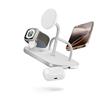 OtterBox Zens 4-in-1 Wireless Charger, Caricatore Wireless MagSafe e Qi2 da 15 W per iPhone/Apple Watch/AirPods, Adattatore da 65 W Incluso (EU/UK/US) Con Cavo da 1,5 m Integrato, Bianco