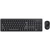 Trust Ody II - Set tastiera e mouse wireless AZERTY belga silenzioso, resistente agli spruzzi, tasti piatti galleggianti, ricevitore USB singolo, set per PC portatile Windows Mac, nero