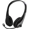 ATLANTIS P003-VA5100-G Cuffia Stereo con Microfono, Grigio/Nero