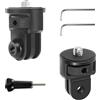 Higatful Adattatore per treppiede in alluminio per fotocamera e adattatore da 1/4-20 con testa a vite, adattatore di conversione per treppiede per Insta 360 X4 X3 X2 X, DJI Pocket 2, accessori per fotocamere