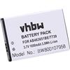vhbw 1x batteria compatibile con Samsung GTS5500, GT-S5260 II, GT-S5296, GT-S5510, GT-S5292R, GT-S5292 smartphone cellulare (1050mAh, 3,7V, Li-Ion)