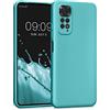 kwmobile Custodia Compatibile con Xiaomi Redmi Note 11 / Note 11S Cover - Protezione Back Case Morbida - Silicone TPU Effetto Metallizzato menta metallizzato