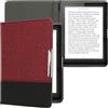 kwmobile Cover compatibile con Kobo Aura Edition 1 - Custodia a libro in tela e pelle PU - Flip Case per eReader