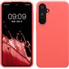 kwmobile Cover per Samsung Galaxy A55 5G Custodia - Back Case per Smartphone in Silicone TPU - Protezione Gommata - corallo fluorescente