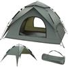 KEELYY Tenda da Campeggio 3 Posti, Tenda Campeggio Automatica, Pop-up a Doppio Strato, Impermeabile e Antivento, con Telo Esterno Rimovibile, per Trekking, Famiglie, Viaggi in Zaino