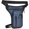 mioosho Marsupio da gamba per attività all'aperto, resistente all'acqua, borsa da gamba multifunzione, borsa da coscia per moto, corsa, escursionismo, pesca, Colore: blu., 31x18x2cm, come da immagine