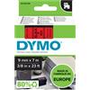 DYMO NASTRO DYMO TIPO D1 (9MMX7M) NERO/ROSSO 409170 S0720720