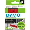 DYMO NASTRO DYMO TIPO D1 (12MMX7M) NERO/ROSSO 450170 S0720570