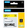 DYMO NASTRO VINILE 19mm x 5.5mt nero su giallo 18433 RHINO 18433