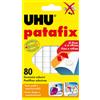 UHU BLISTER 80 SUPPORTI GOMMA ADESIVA UHU PATAFIX BIANCO 64792