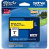 BROTHER NASTRO NERATZE-651 SU FONDO GIALLO PT 9200PC PT 9200DX 24MM TZE-651