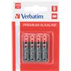 VERBATIM SCATOLA 4 PILE AAA ALKALINE MINI STILO 49920