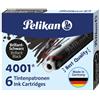 PELIKAN SCATOLA 6 CARTUCCE INCHIOSTRO TP/6 NERO PELIKAN 4001 (0ATM04) 100401546