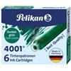 PELIKAN SCATOLA 6 CARTUCCE INCHIOSTRO TP/6 VERDE SCURO PELIKAN 4001 400142563