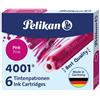 PELIKAN SCATOLA 6 CARTUCCE INCHIOSTRO TP/6 ROSA PELIKAN 4001 100435993