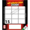 MARKIN Etichetta adesiva bianca 37x27mm (10fogli x 15etichette) Markin 10029