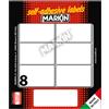 MARKIN Etichetta adesiva bianca 56x34mm (10fogli x 8etichette) Markin X11041