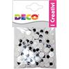 DECO OCCHIETTI ADESIVI TONDI BUSTA DA 50 PZ. MISURE ASSORTITE DECO 11495