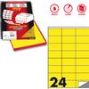 MARKIN Etichetta adesiva C/500 giallo fluo 100fg A4 70x36mm (24et/fg) Markin X210C500F-GI