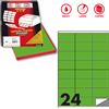 MARKIN Etichetta adesiva C/500 verde fluo 100fg A4 70x36mm (24et/fg) Markin X210C500F-VE