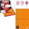 MARKIN Etichetta adesiva C/519 arancio fluo 100fg A4 105x148,5mm (4et/fg) Markin X210C519F-AR
