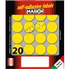 MARKIN Etichetta adesiva giallo tonda Ø27mm (10fogli x 20etichette) Markin 10008GI