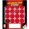 MARKIN Etichetta adesiva rosso tonda Ø27mm (10fogli x 20etichette) Markin 10008RO