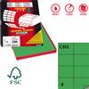 MARKIN Etichetta adesiva C/512 verde 100fg A4 105x74,25mm (8et/fg) Markin X210C512VE
