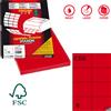 MARKIN Etichetta adesiva C/512 rosso 100fg A4 105x74,25mm (8et/fg) Markin X210C512RO