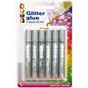 DECO Blister colla glitter 6 penne 10,5ml argento DECO 05884