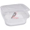 EUROPACK Pack 50 contenitori in PP coperchio incernierato 21,5x21,5cm H6,9 QC3-2000 48431062
