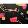 STILCASA Tovaglietta americana 41x31cm Linea Spaghetti - nera F360005
